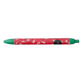 Noir Pastèque Pastèque Fruit Rose Rouge Stylo Encre Noi (Devant)