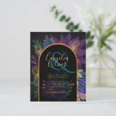 Noir Peacock Jewel Tones Floral Wedding (Staand voorkant)