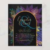 Noir Peacock Jewel Tones Floral Wedding (Voorkant)