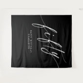 Noir Personnalisé 50e Anniversaire fond Tapisserie (Devant (Horizontal))