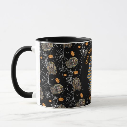 🖤 Noir Pharaoh Mummy Mug 🎃 👑 (Gauche)