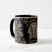 🖤 Noir Pharaoh Mummy Mug 🎃 👑 (Devant gauche)