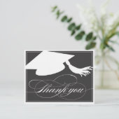 Noir plat de la carte de note de Merci d'obtention (Debout devant)