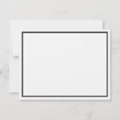 Noir plat de la carte de note de Merci d'obtention (Dos)