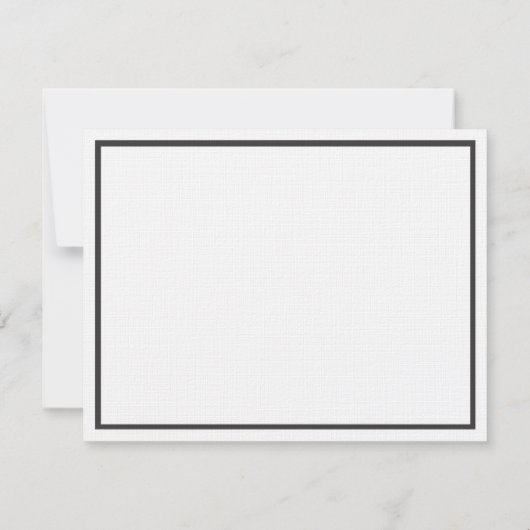 Noir plat de la carte de note de Merci d'obtention (Dos)