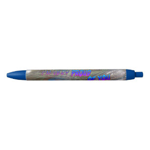 Noir Plume de paon fière Stylo