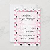 Noir, pois rose, blanc RSVP (Dos)