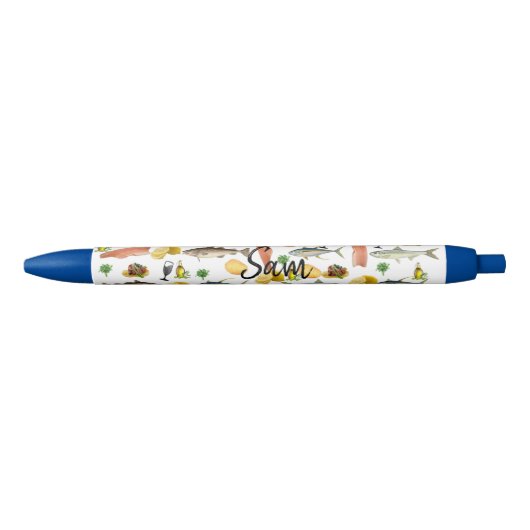 Noir Poisson de stylo et de stylo à l'école (Devant)