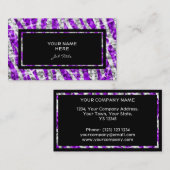 Noir pourpre de carte de visite de rectangle de (Devant / Derrière)