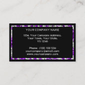 Noir pourpre de carte de visite de rectangle de (Dos)