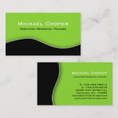 Noir professionnel de chaux de carte de visite de (Devant / Derrière)