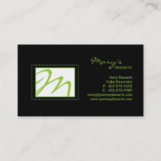 Noir professionnel de vert de carte de visite de