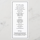 Noir | Programmes de mariage Manger Boire et être (Dos)