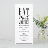 Noir | Programmes de mariage Manger Boire et être (Debout devant)