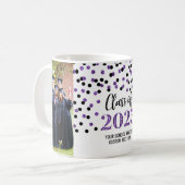 Noir Purple Classe de 2025 Café Mug (Devant gauche)