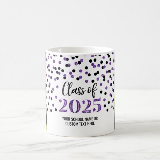 Noir Purple Classe de 2025 Café Mug (Centre)