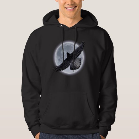 NOIR RAVEN EMBRAQUER LE Sweat - shirt à capuche LU (Devant)