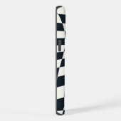 Noir rétro blanc coché À damiers déformé (Côté droit)