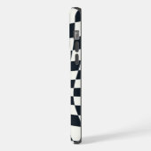 Noir rétro blanc coché À damiers déformé (Côté gauche)