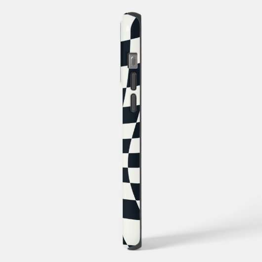 Noir rétro blanc coché À damiers déformé (Côté gauche)