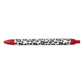 Noir Retro Leopard écriture stylo cadeau (Devant)