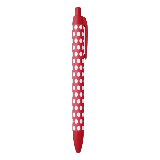 Noir Retro Red Polka Dot School Office Écriture stylo c (Bas (Vertical))