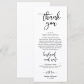 Noir romantique, Lieu Cadre Carte de remerciements (Devant / Derrière)