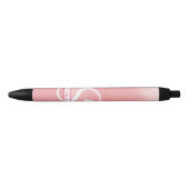 Noir Rose Aquarelle Monogramme Stylo (Devant)