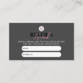 Noir & Rose Business Référer Une Carte De Référenc (Devant)