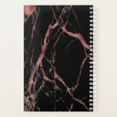 Noir Rose en marbre rose Gold Planner 2023 2024 (Dos)