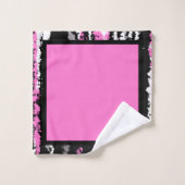 noir rose et blanc (Gant de toilette)