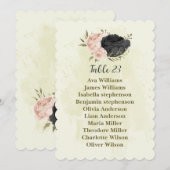noir rose fleurs assise carte carte (Devant / Derrière)