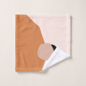 Noir rose marron rose abstrait (Gant de toilette)