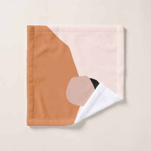 Noir rose marron rose abstrait (Gant de toilette)