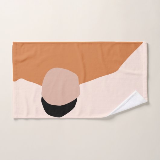 Noir rose marron rose abstrait (Serviette à main)