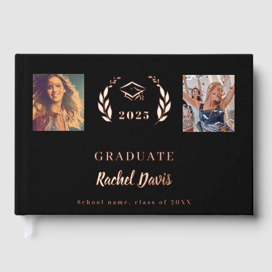 Noir rose or nom script photo Graduation (Recto)