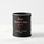 Noir rose | Photo Script First Mother's Day Mug (Centre)