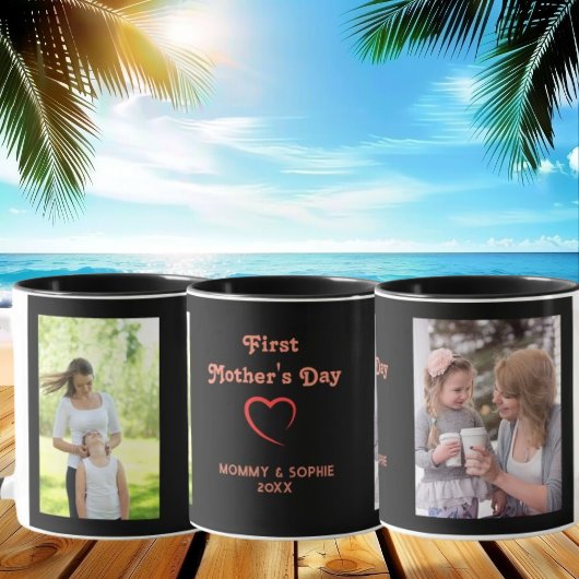 Noir rose | Photo Script First Mother's Day Mug
