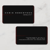 Noir Rouge Blanc Charmant Carte de visite (Devant / Derrière)