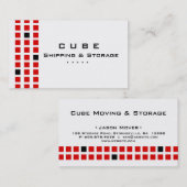 Noir rouge blanc de boîte de carte de visite de (Devant / Derrière)