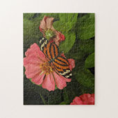 Noir Rouge blanc papillon face puzzle (Vertical)