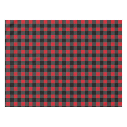 Noir Rouge Buffalo Plaid Check Nappe (Devant (Horizontal))