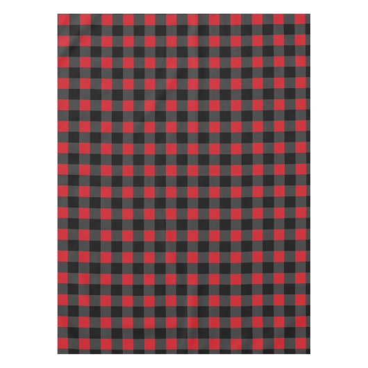 Noir Rouge Buffalo Plaid Check Nappe (Devant)
