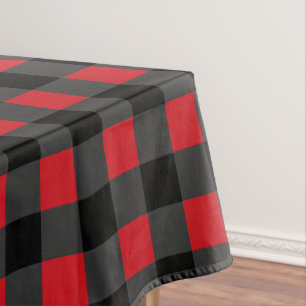 Noir Rouge Buffalo Plaid Check Nappe