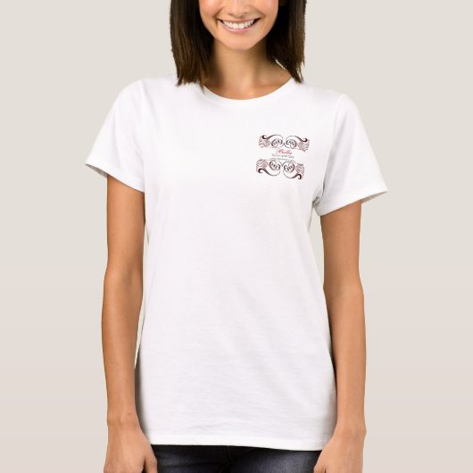 noir rouge Chic Business promotionnel Tshirt (Devant)