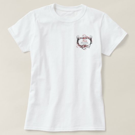 noir rouge Chic Business promotionnel Tshirt (Design devant)