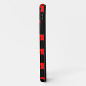 Noir rouge coeur coque (Dos/Gauche)