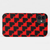 Noir rouge coeur coque (Dos (Horizontal))