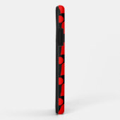 Noir rouge coeur coque (Dos/Droite)