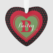 Noir, rouge et vert de Noël personnalisé (devant)